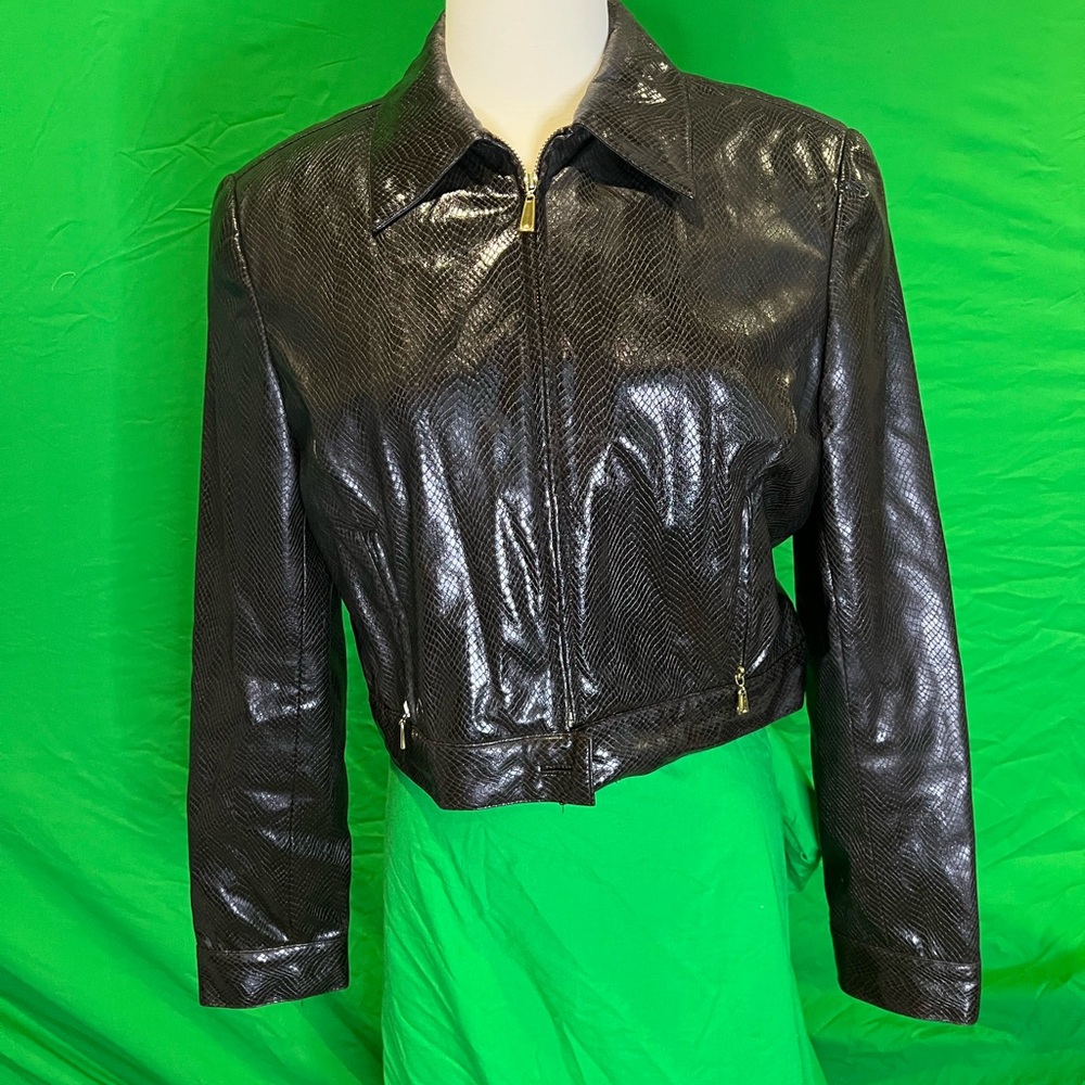 Carlisle Black Textured Leather Jacket